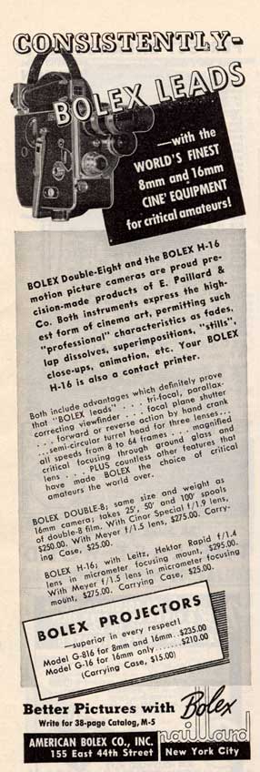 Bolex 1938 ad