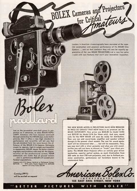 Bolex H16 advertisement