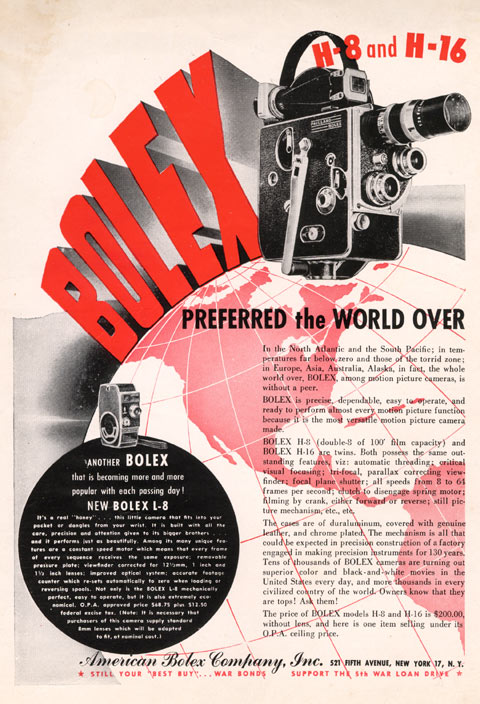 WWII Bolex camera ad