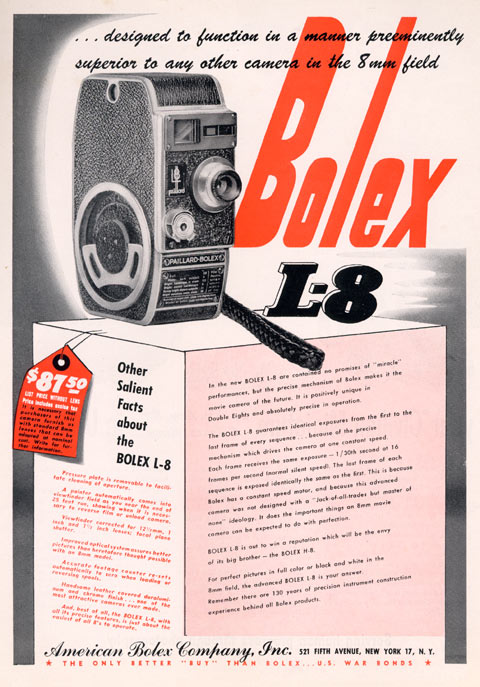 Bolex L8 advertisement