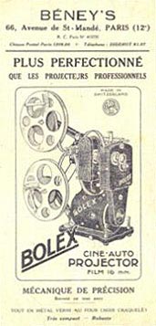 Bolex cine auto advertisement